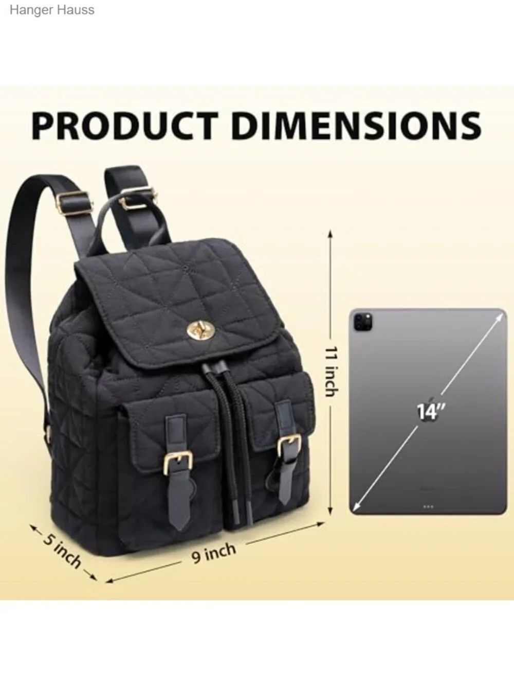 Small Quilted Puffer Backpack for Women, Waterproof Anti-theft Mini Daypack